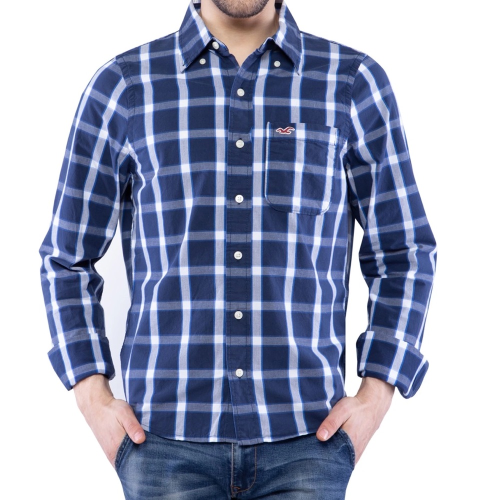 HOLLISTER Plaid Casual Button Down Shirt